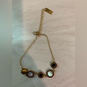 Stainless steel gold tone bracelet